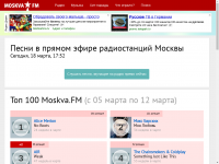 MOSKVA.FM — слушать радио онлайн — песни, станции и хит-парады Москвы